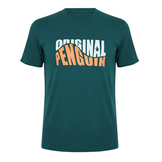 June Bug - Front - Original Penguin Mens Original Lettering Crew Neck T-Shirt