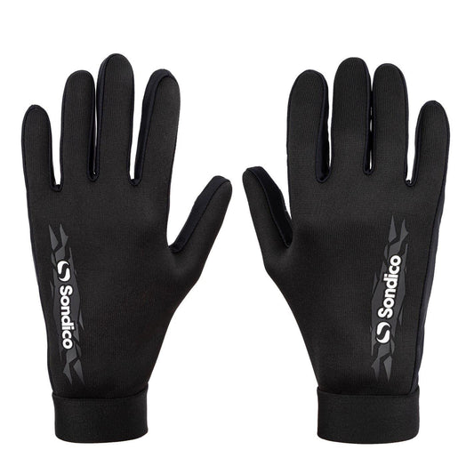 Black - Front - Sondico Mens Logo Floorball Gloves
