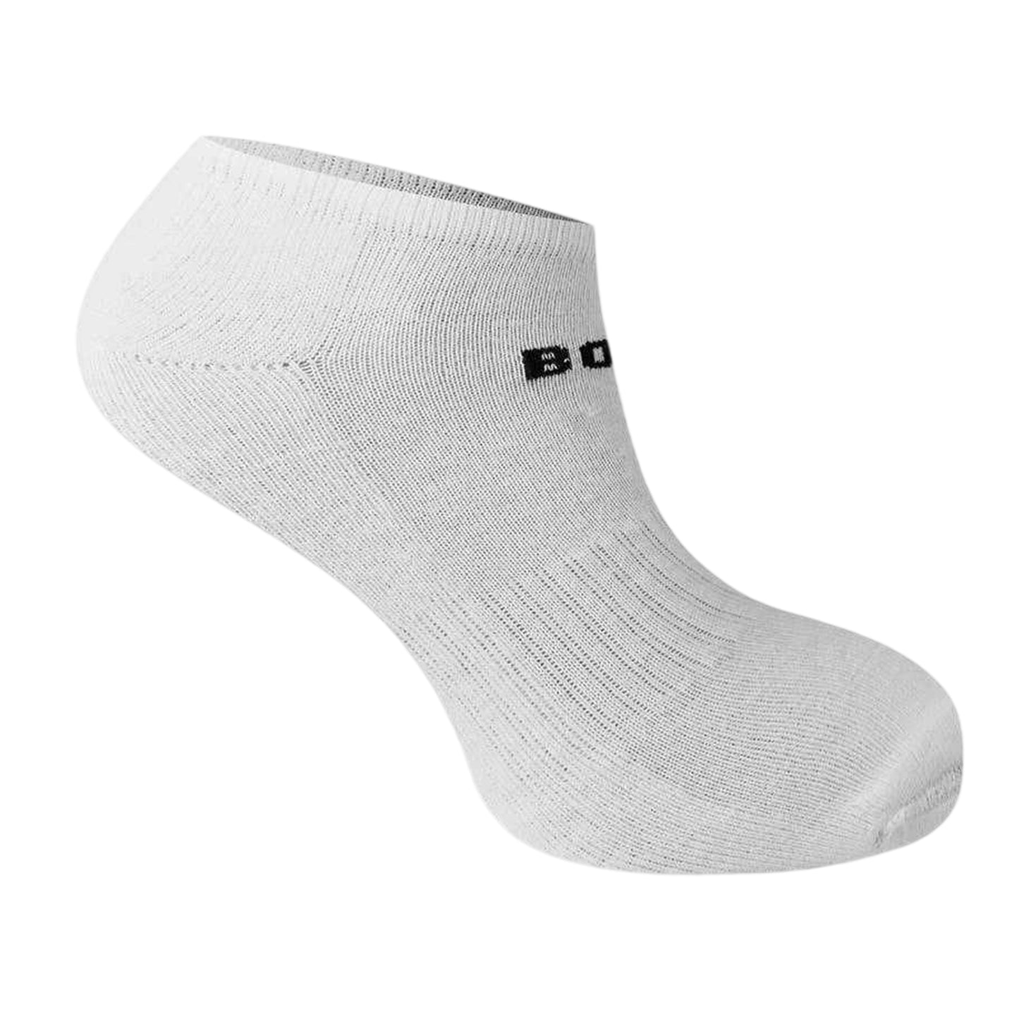 White - Back - Boss Unisex Adult Logo Trainer Socks (Pack of 3)