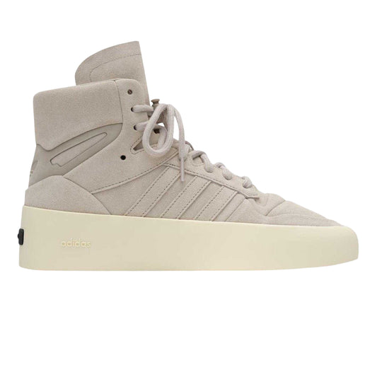 Sesame - Front - Adidas Unisex Adult Fear Of God Suede Platform High Top Trainers