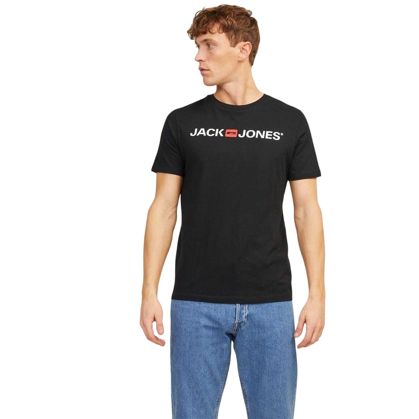 White-Black-Navy - Lifestyle - Jack And Jones Mens Logo T-Shirt (Pack of 3)