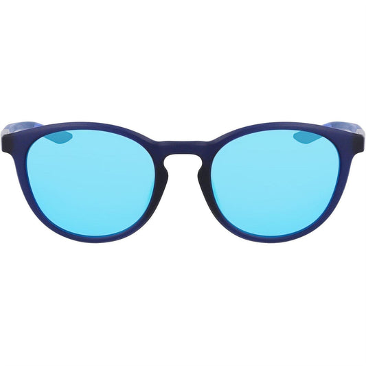 Navy-Blue - Front - Nike Mens Evolution Logo Round Sunglasses