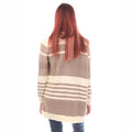 Beige - Back - Only Womens-Ladies Lesly Striped Open Cardigan