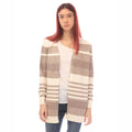 Beige - Front - Only Womens-Ladies Lesly Striped Open Cardigan