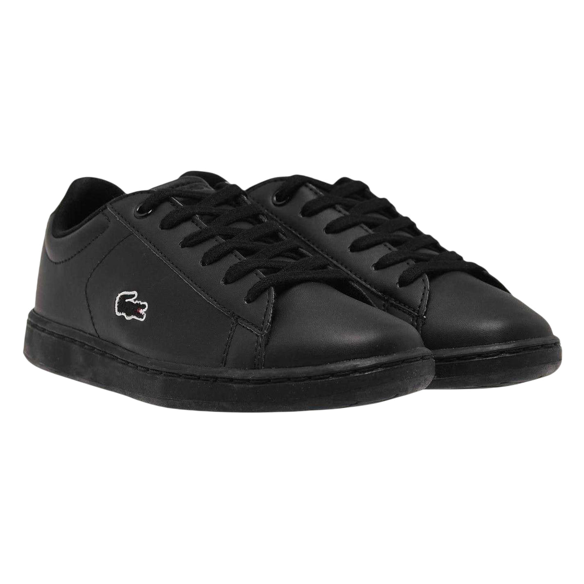 Black - Pack Shot - Lacoste Childrens-Kids Carnaby Evo BL Ortholite Flat Trainers
