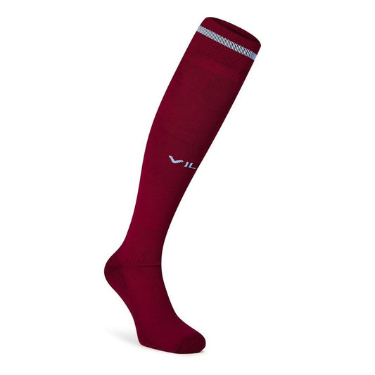 Claret Red - Front - Castore Mens 22-23 Aston Villa FC Football Socks