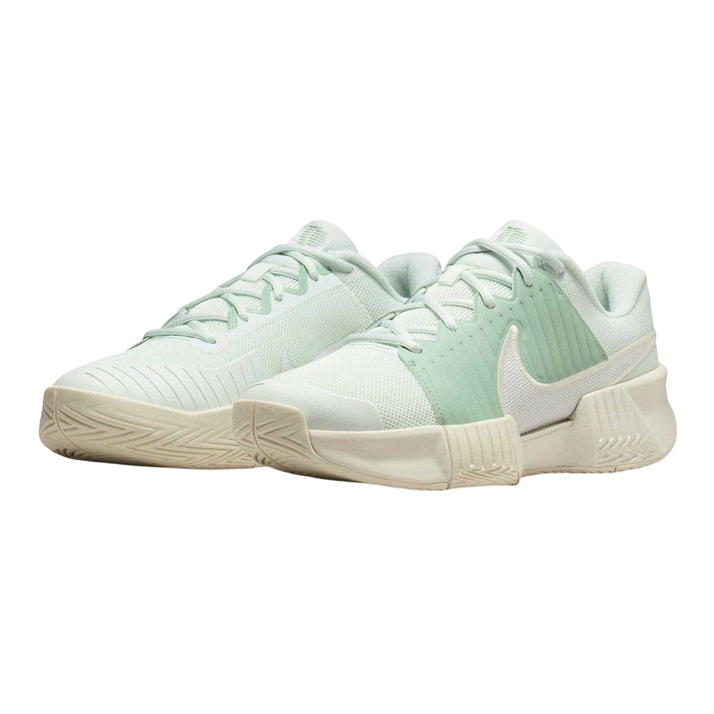 White-Light Green - Pack Shot - Nike Womens-Ladies GP Challenge Pro Tennis Shoes