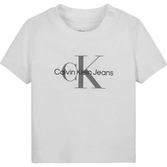 White - Front - Calvin Klein Baby Monogram Regular T-Shirt