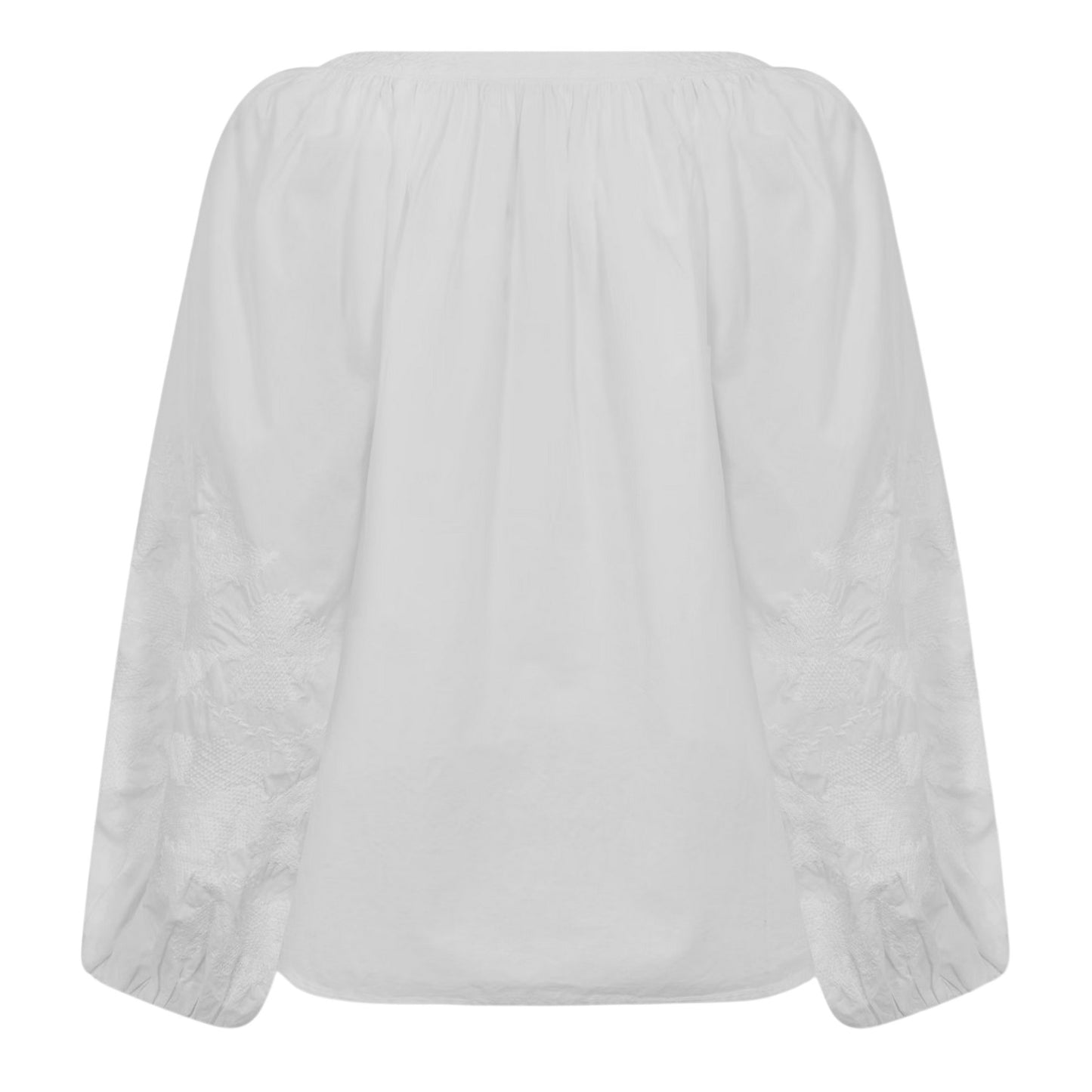 White - Back - Velvet by Graham & Spencer Womens-Ladies V Neck Regular Bishop Blouse