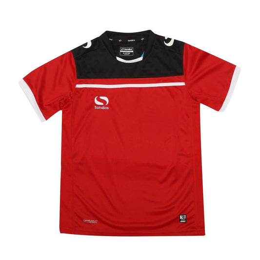 Red-Black - Front - Sondico Childrens-Kids Colour Block T-Shirt