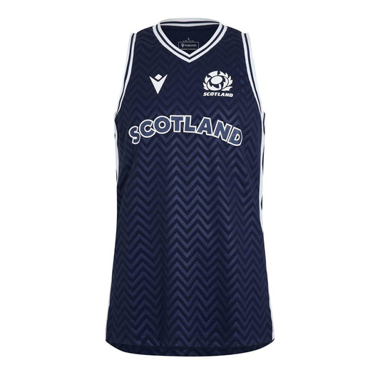 Navy - Front - Scotland RU Unisex Adult Vest Top