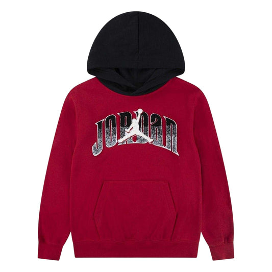 Red - Front - Nike Childrens-Kids Air Jordan Fleece Pullover Hoodie