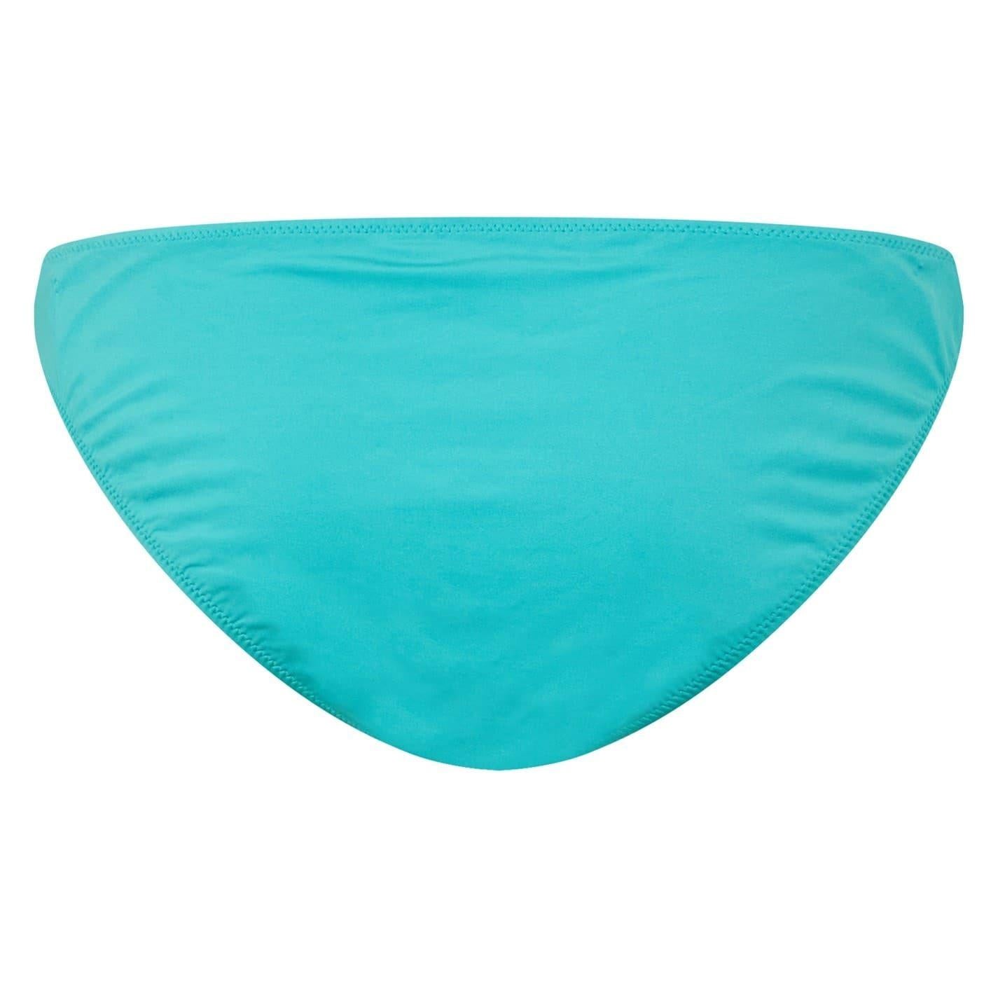 Aqua - Back - Biba Womens-Ladies Kayla Gold Ring Mid Rise Bikini Bottoms