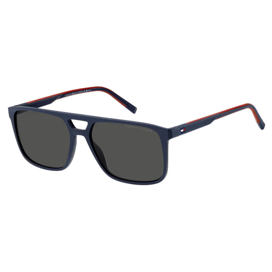 Blue-Red - Front - Tommy Hilfiger Mens Square Sunglasses
