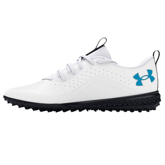 White - Side - Under Armour Childrens-Kids Shadow 2.0 Turf Football Trainers