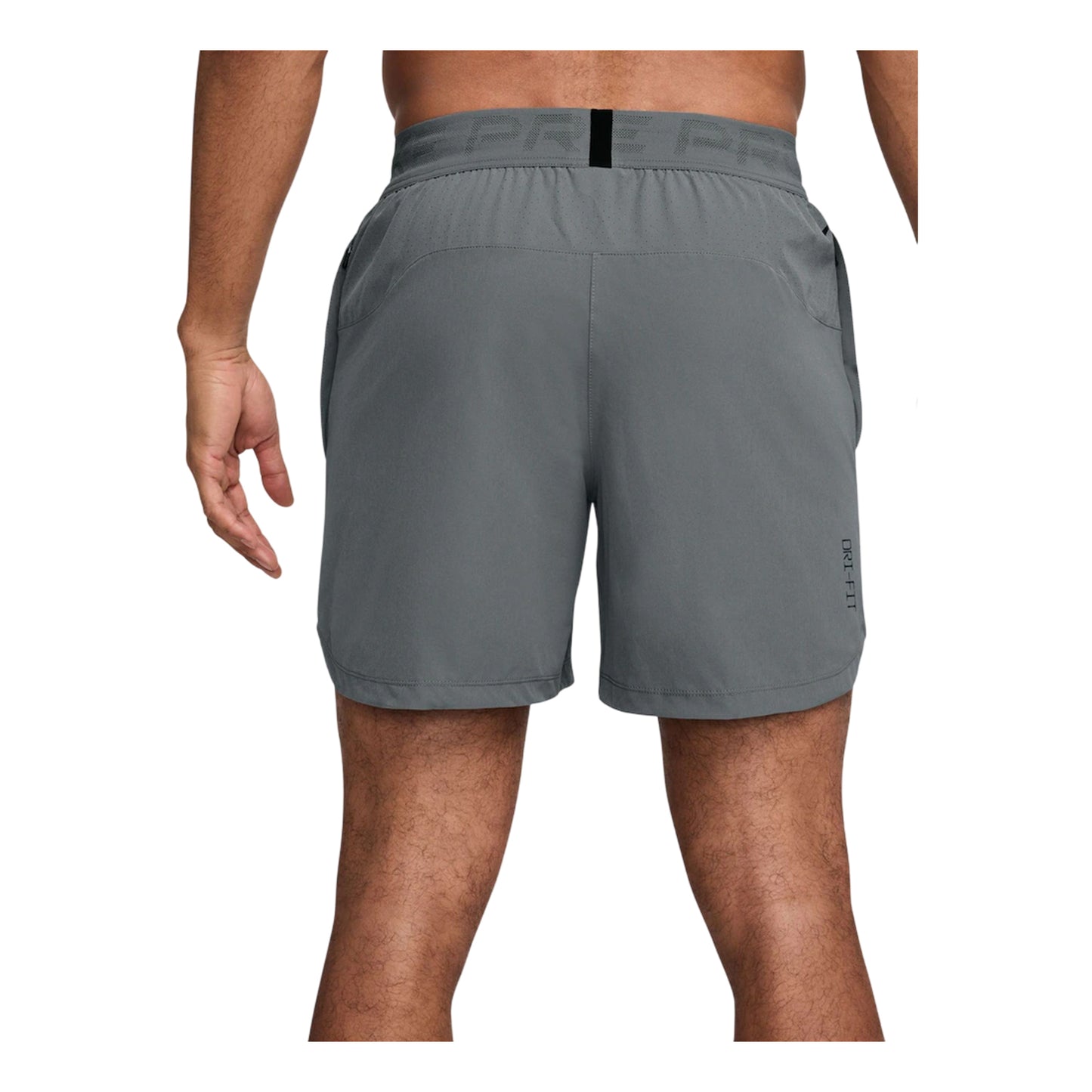 Smoke Grey - Back - Nike Mens 6 Dri-FIT Running Shorts