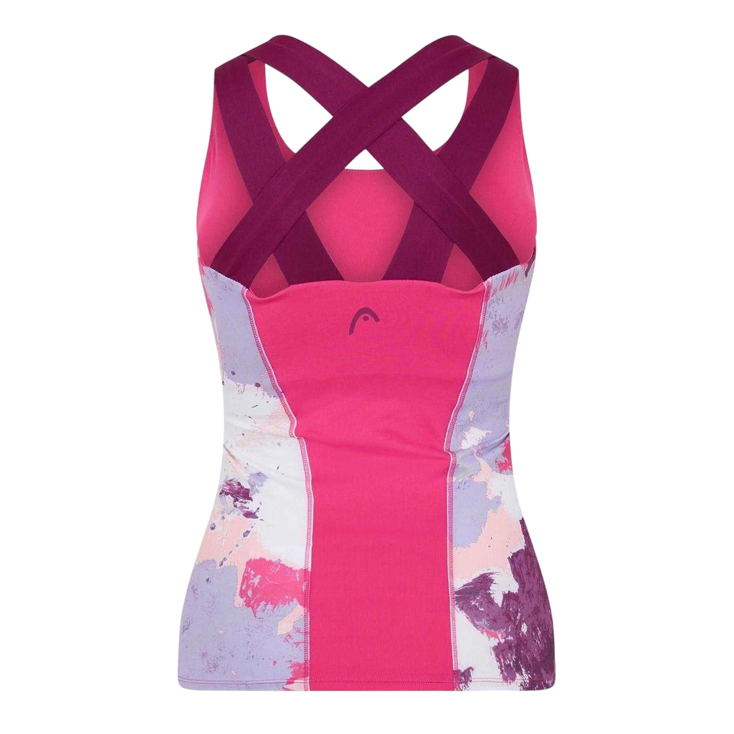 Pink - Back - Head Womens-Ladies Vision Graphic Print Tank Top