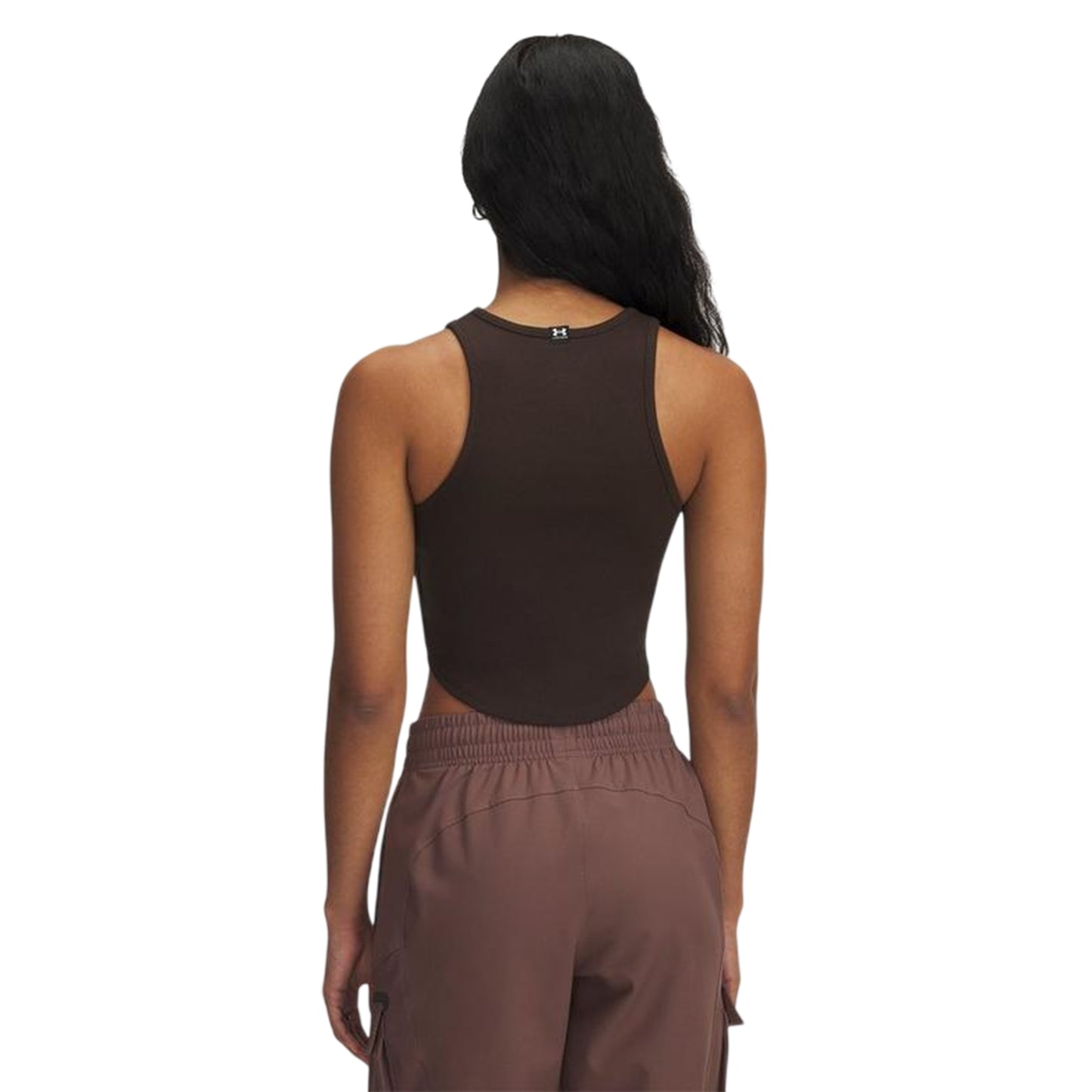 Brown - Back - Under Armour Womens-Ladies UA Rival Ribbed Slim Tank Top