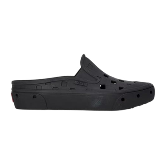 Black - Front - Vans Womens-Ladies Perforated Flatform Mules
