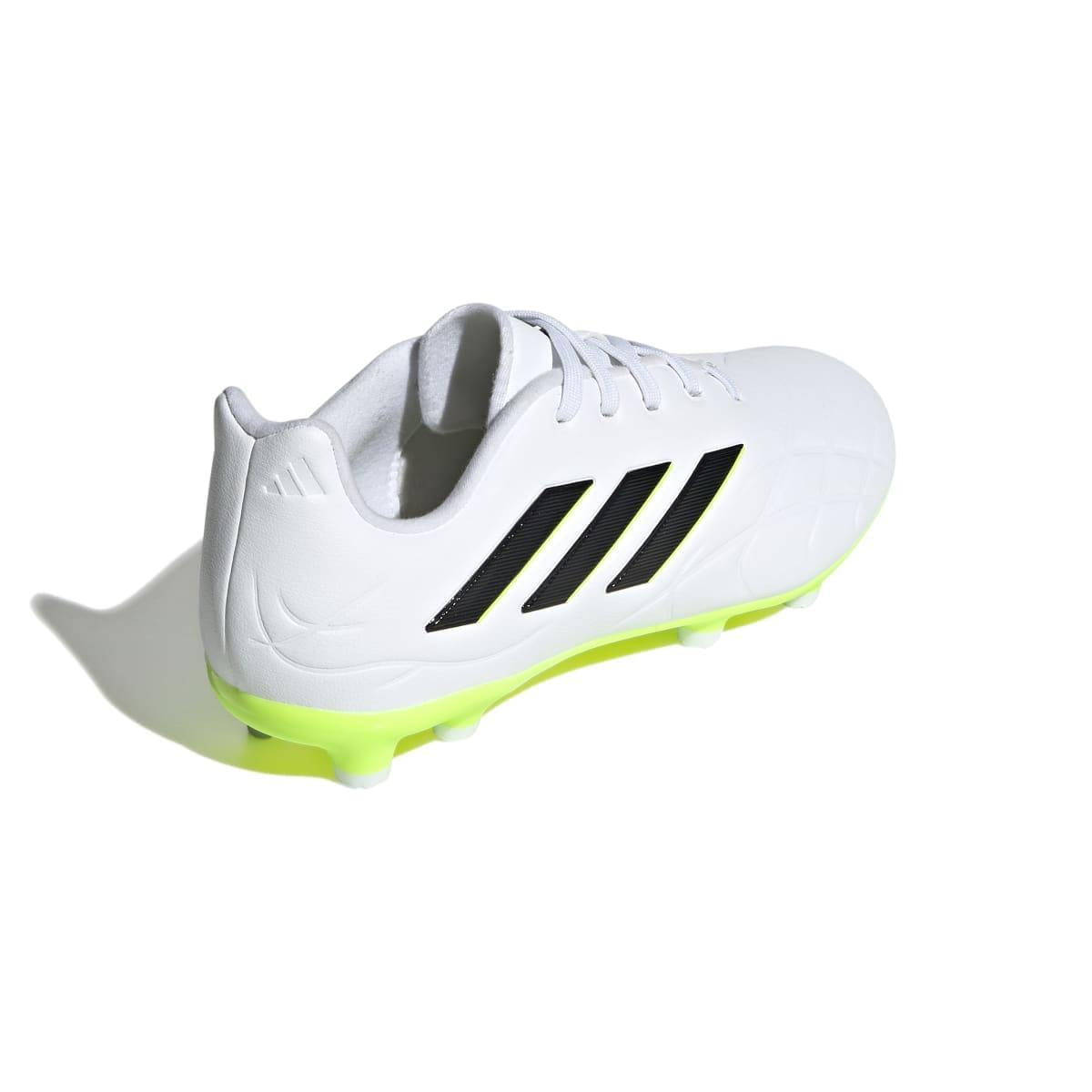 White-Black - Close up - Adidas Childrens-Kids Football Boots
