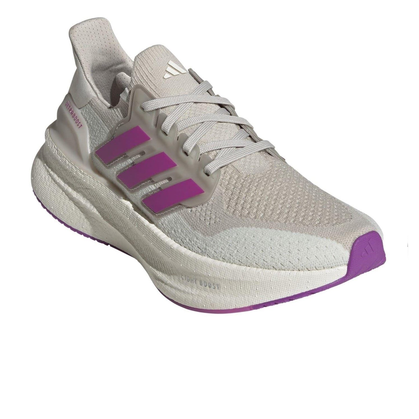 Aluminium Grey-Purple-Ivory - Pack Shot - Adidas Womens-Ladies Ultraboost 5 Running Shoes