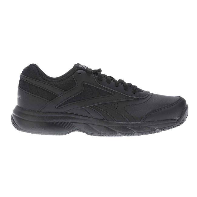 Black - Back - Reebok Womens-Ladies Work N Cushion 4.0 Leather Walking Trainers