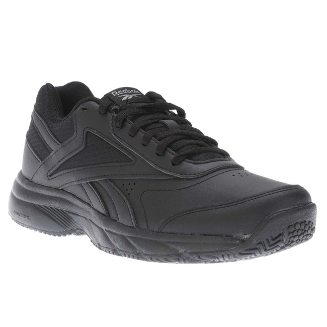 Black - Front - Reebok Womens-Ladies Work N Cushion 4.0 Leather Walking Trainers