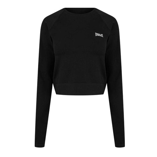 Black - Front - Everlast Womens-Ladies Raglan Crop T-Shirt