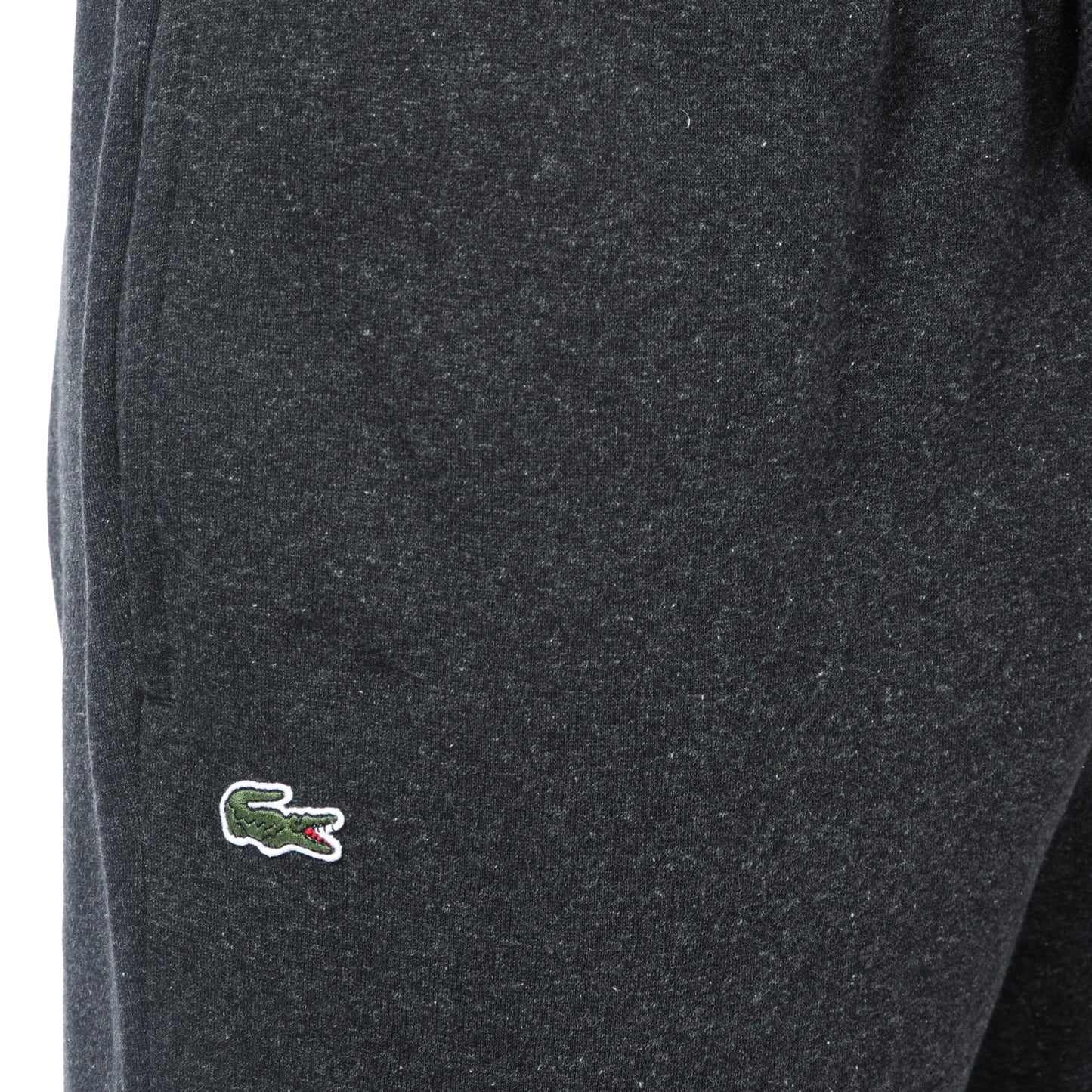 Charcoal - Side - Lacoste Mens Fleece Logo Jogging Bottoms