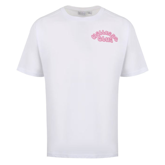 Cherry Pink - Front - Miso Womens-Ladies Lettering Back Print Regular T-Shirt