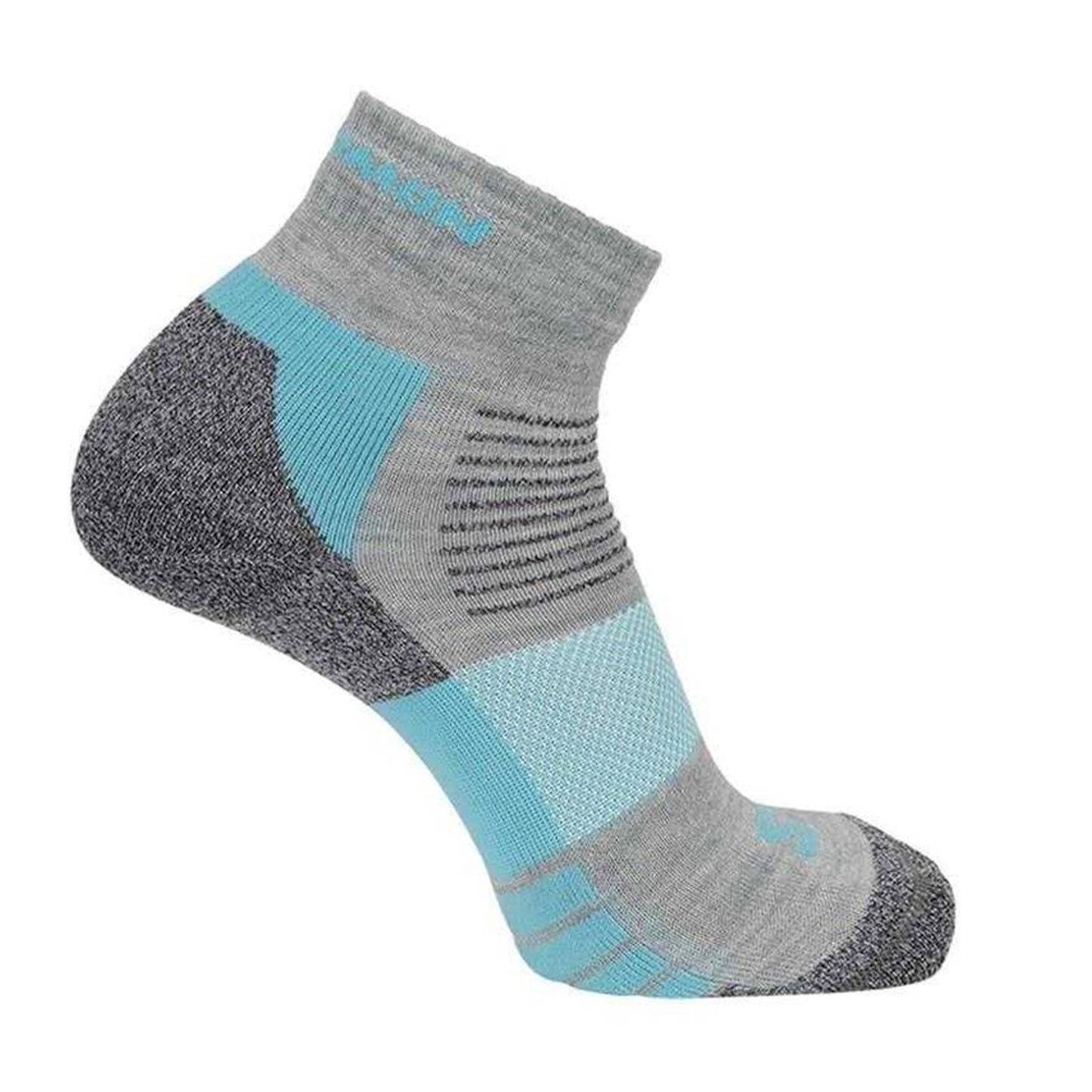 Grey-Blue - Back - Salomon Mens Merino Wool Ankle Socks (Pack of 2)