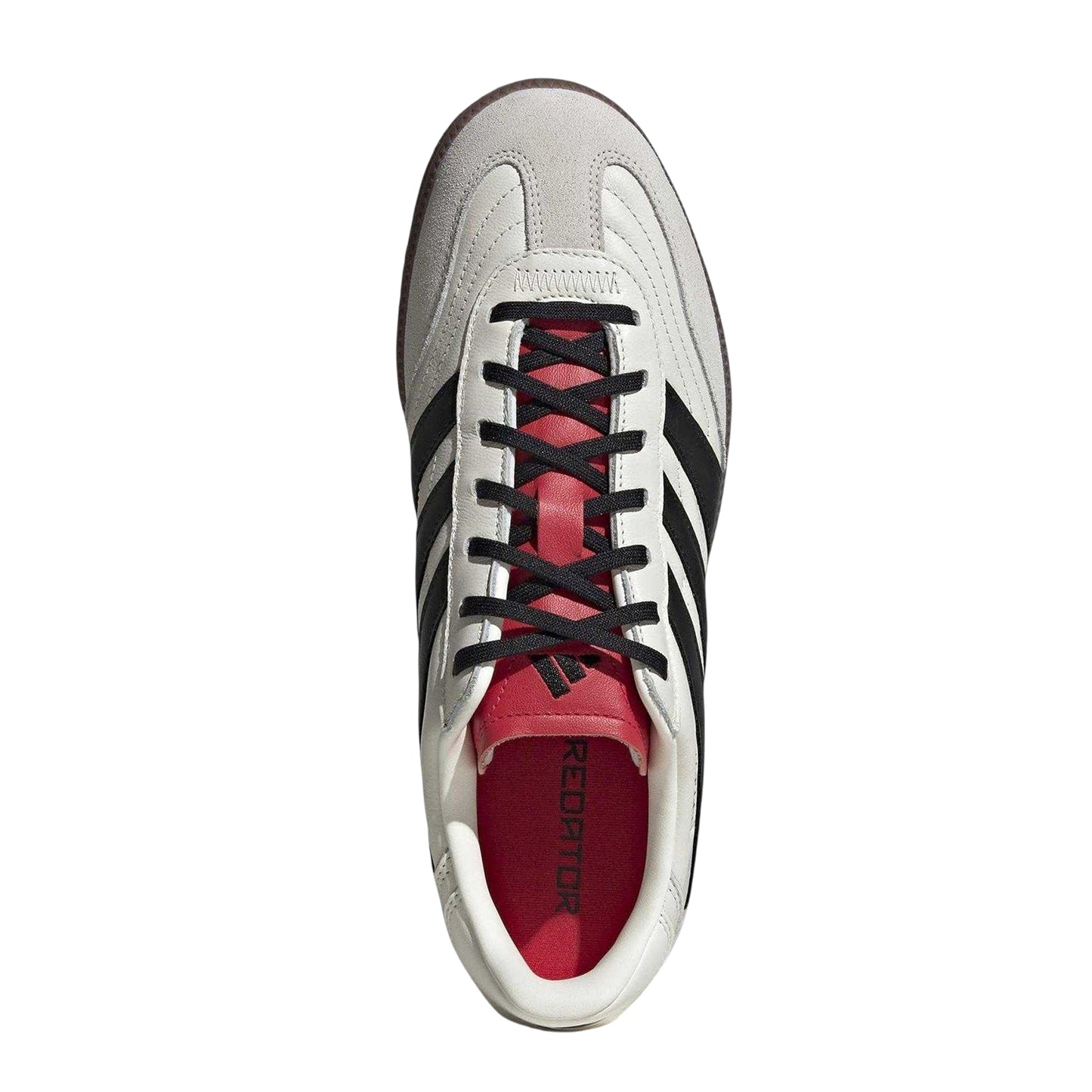 White-Black-Ruby - Lifestyle - Adidas Mens Predator Freestyle Stripe Detail Leather Futsal Trainers
