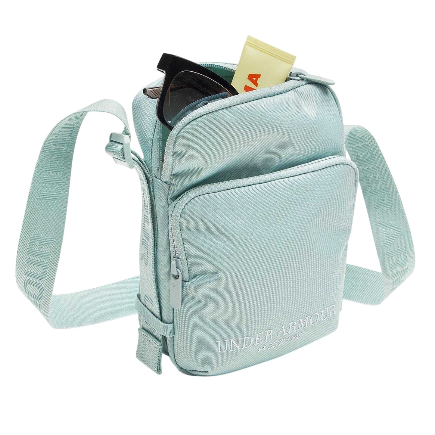 Blue-White - Side - Under Armour Lite Logo Crossbody Bag
