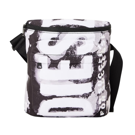 Black-White - Front - Diesel Rave X Crossbody Bag