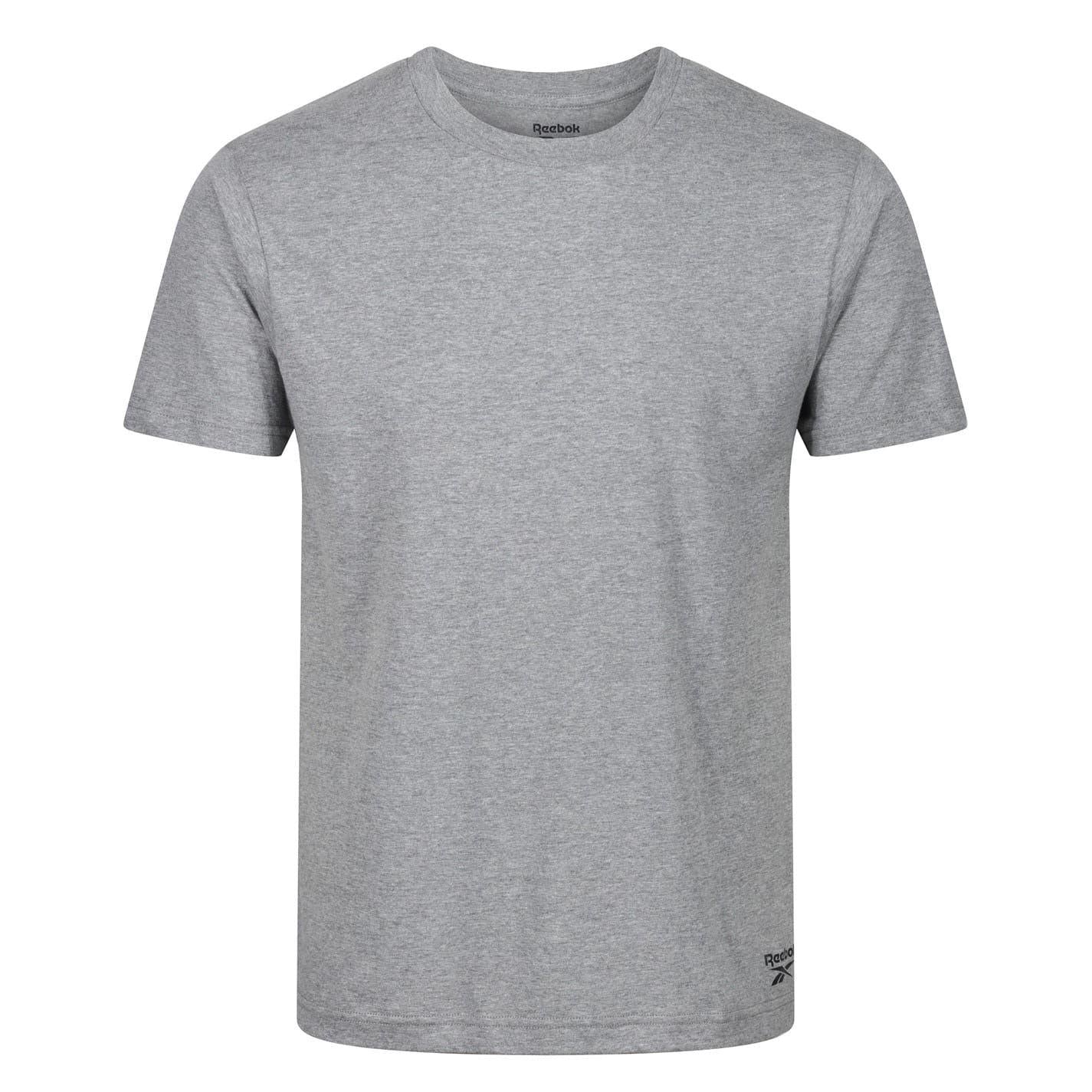 Black-White-Grey - Side - Reebok Mens Santo T-Shirt (Pack of 3)