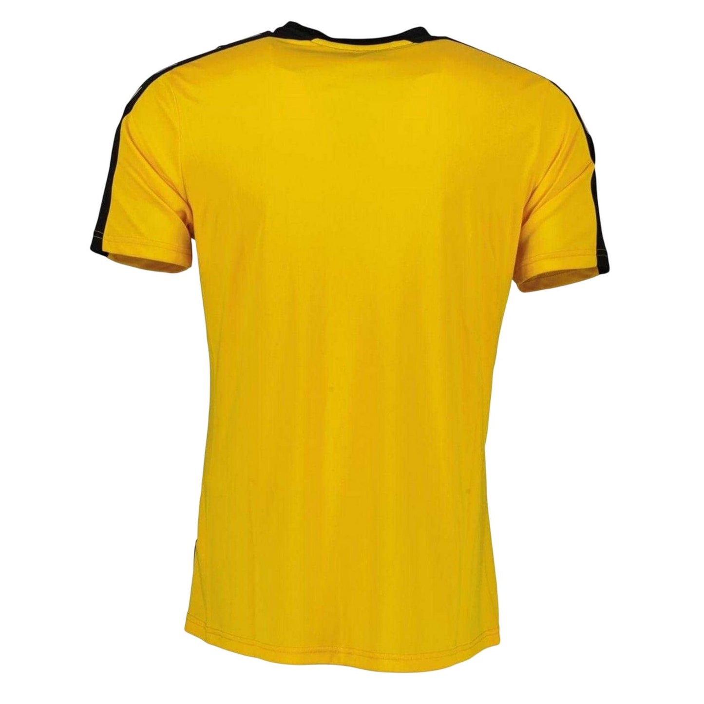 Black-Sports Yellow - Back - Hummel Mens Striped Logo T-Shirt