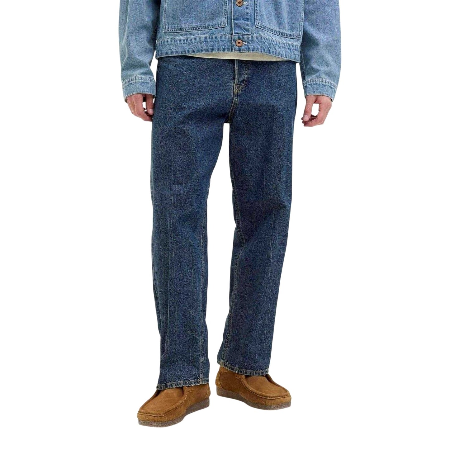 Blue Denim - Side - Jack And Jones Mens Baggy Jeans
