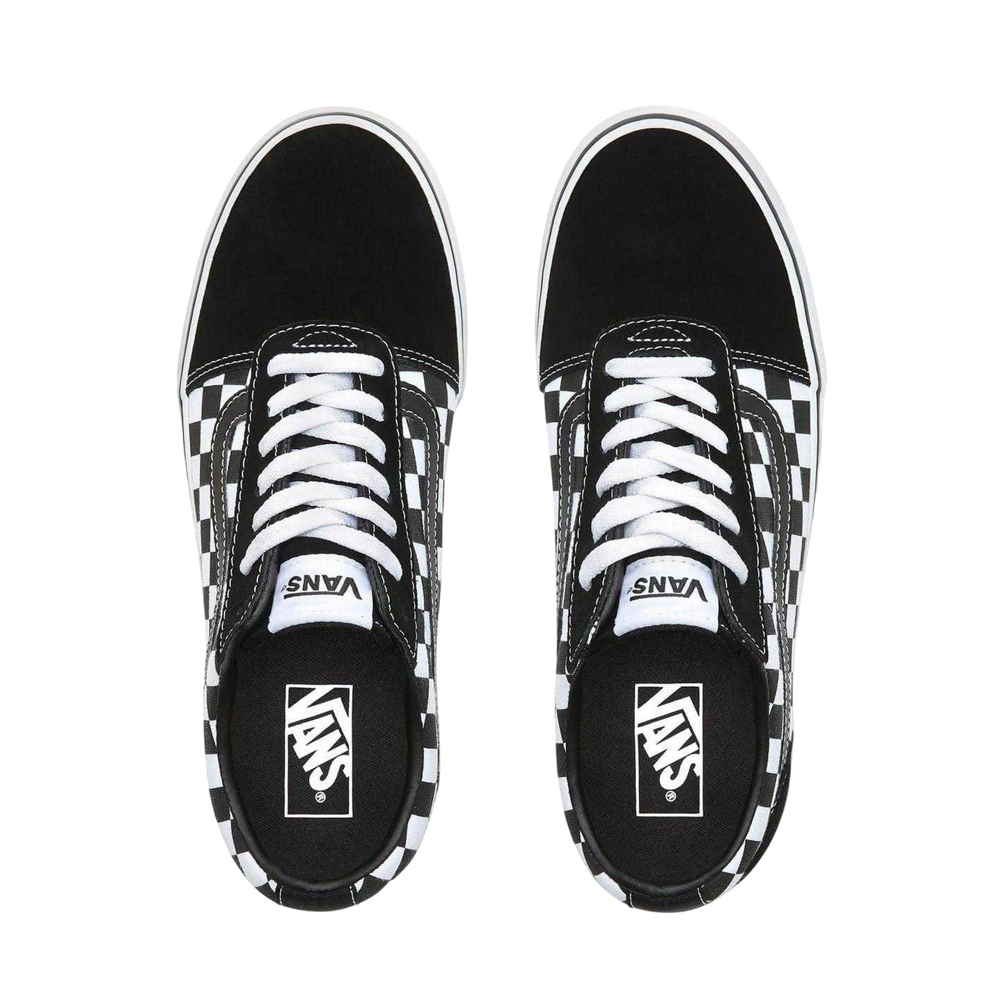 Black-White - Lifestyle - Vans Mens Ward Suede Trainers