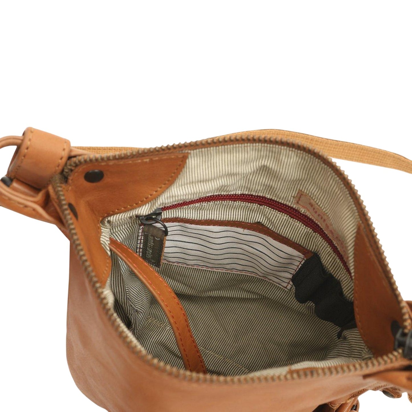 Caramel - Side - Aunts & Uncles Mrs. Chocolate Cookie Leather Crossbody Bag