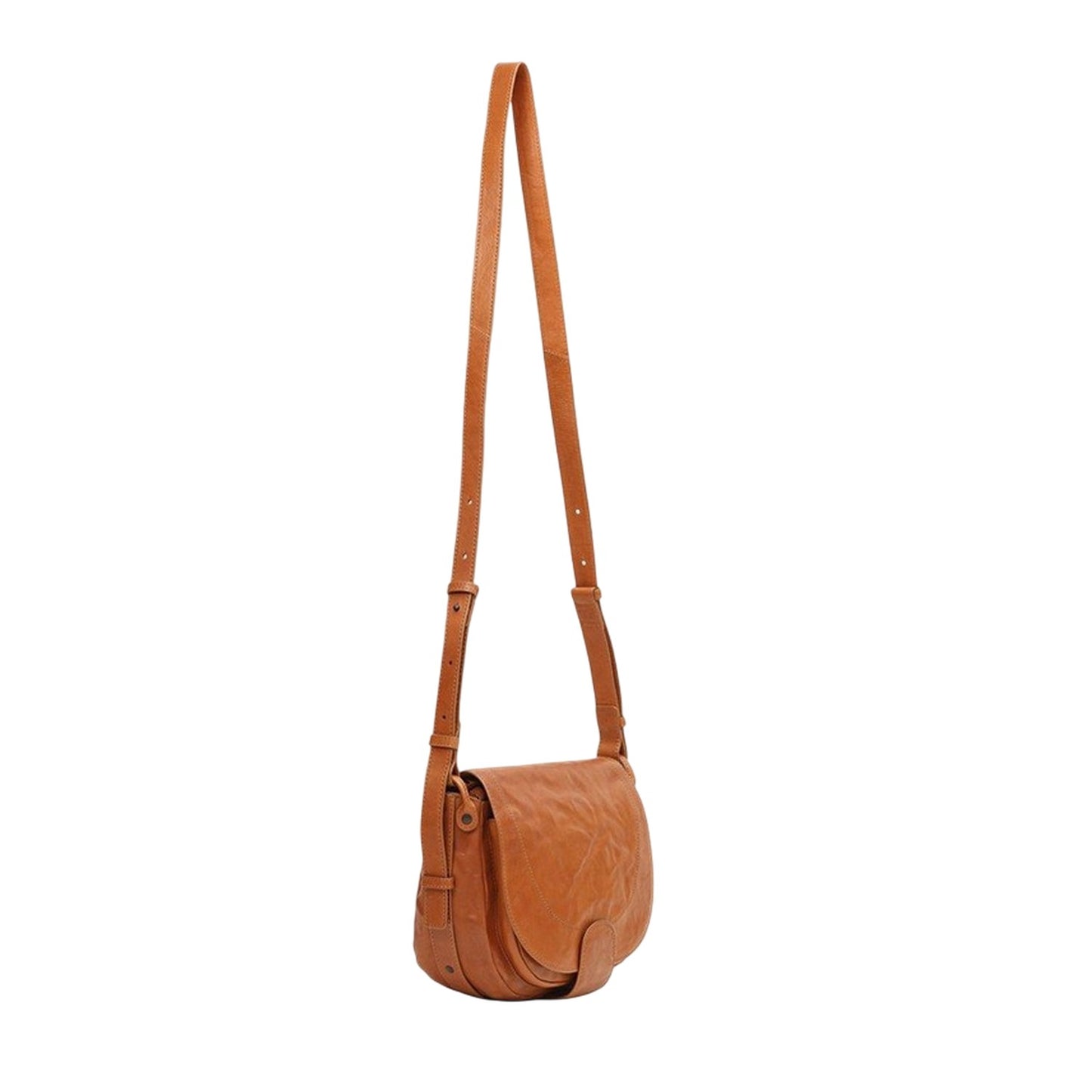 Caramel - Lifestyle - Aunts & Uncles Crescent Shaped Leather Crossbody Bag