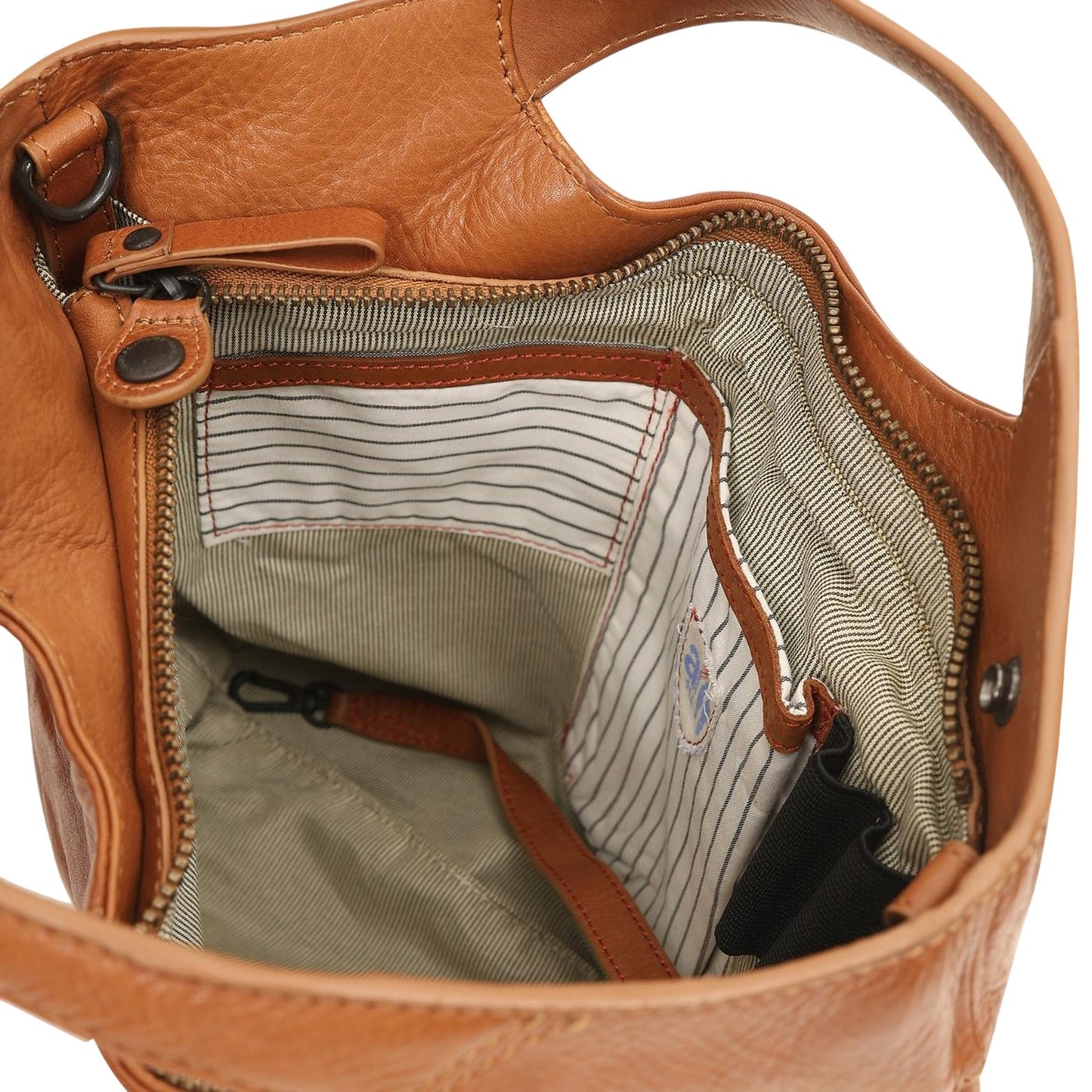 Caramel - Side - Aunts & Uncles Mrs. Peach Crumble Leather Crossbody Bag