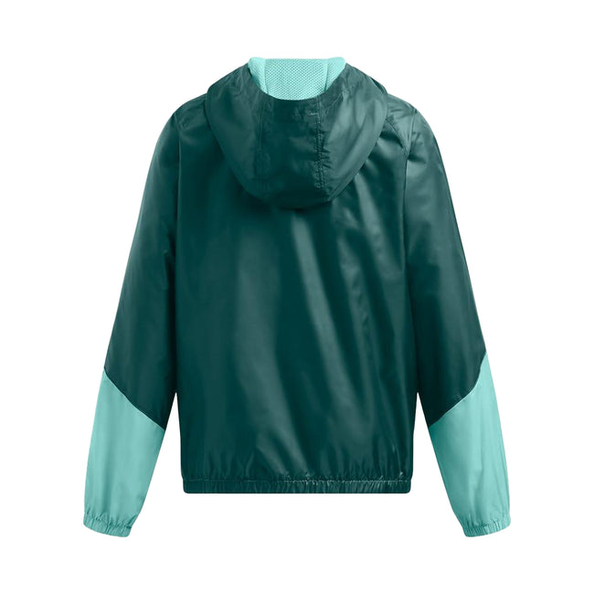 Blue - Back - Under Armour Girls Sportstyle Windbreaker