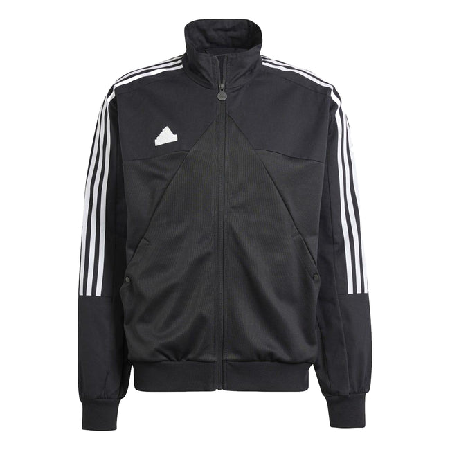 Black - Front - Adidas Mens Tiro Material Mix Track Jacket