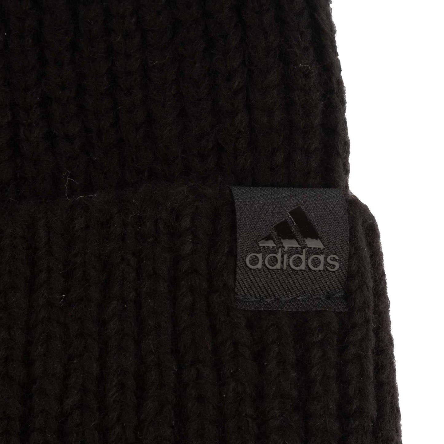 Black - Side - Adidas Mens Turned Up Cuff Beanie