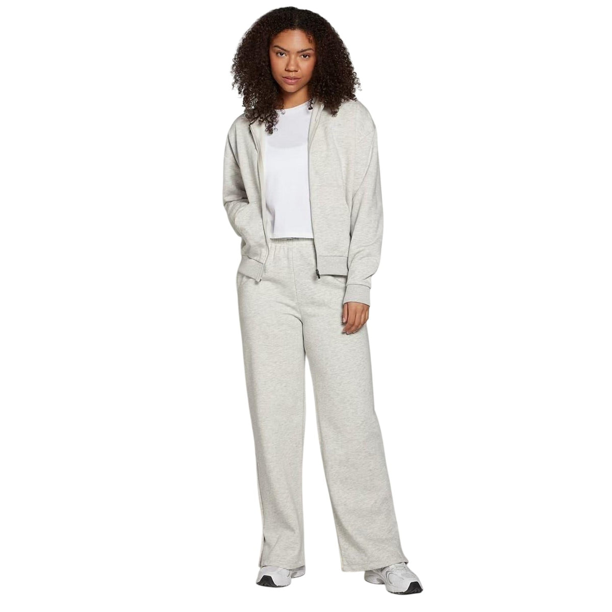 Grey Marl - Back - MyProtein Womens-Ladies Patterned Performance Full Zip Sweat Jacket