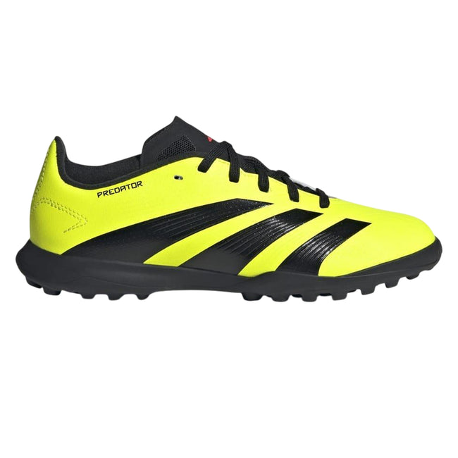 Yellow-Black - Back - Adidas Childrens-Kids Predator League Turf Football Boots