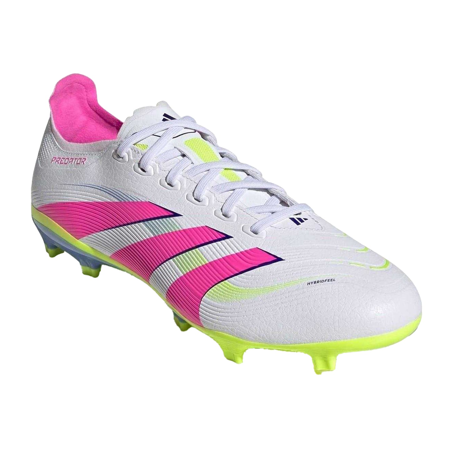 White-Pink-Lemon - Close up - Adidas Mens Predator Firm Ground Football Boots