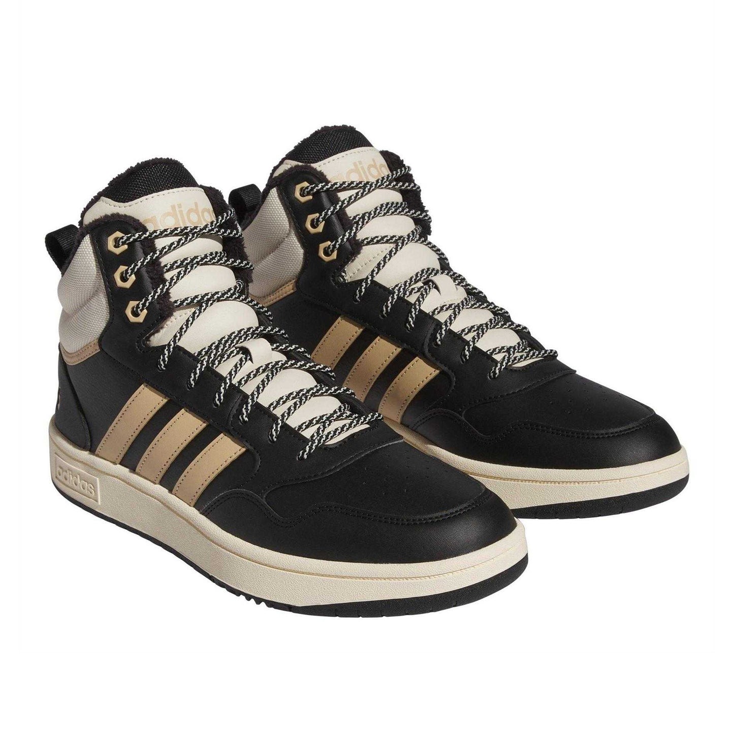 Core Black - Pack Shot - Adidas Mens Hoops 3.0 Mid Winterized Basketball Shoes