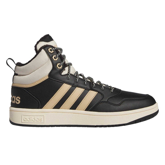 Core Black - Front - Adidas Mens Hoops 3.0 Mid Winterized Basketball Shoes