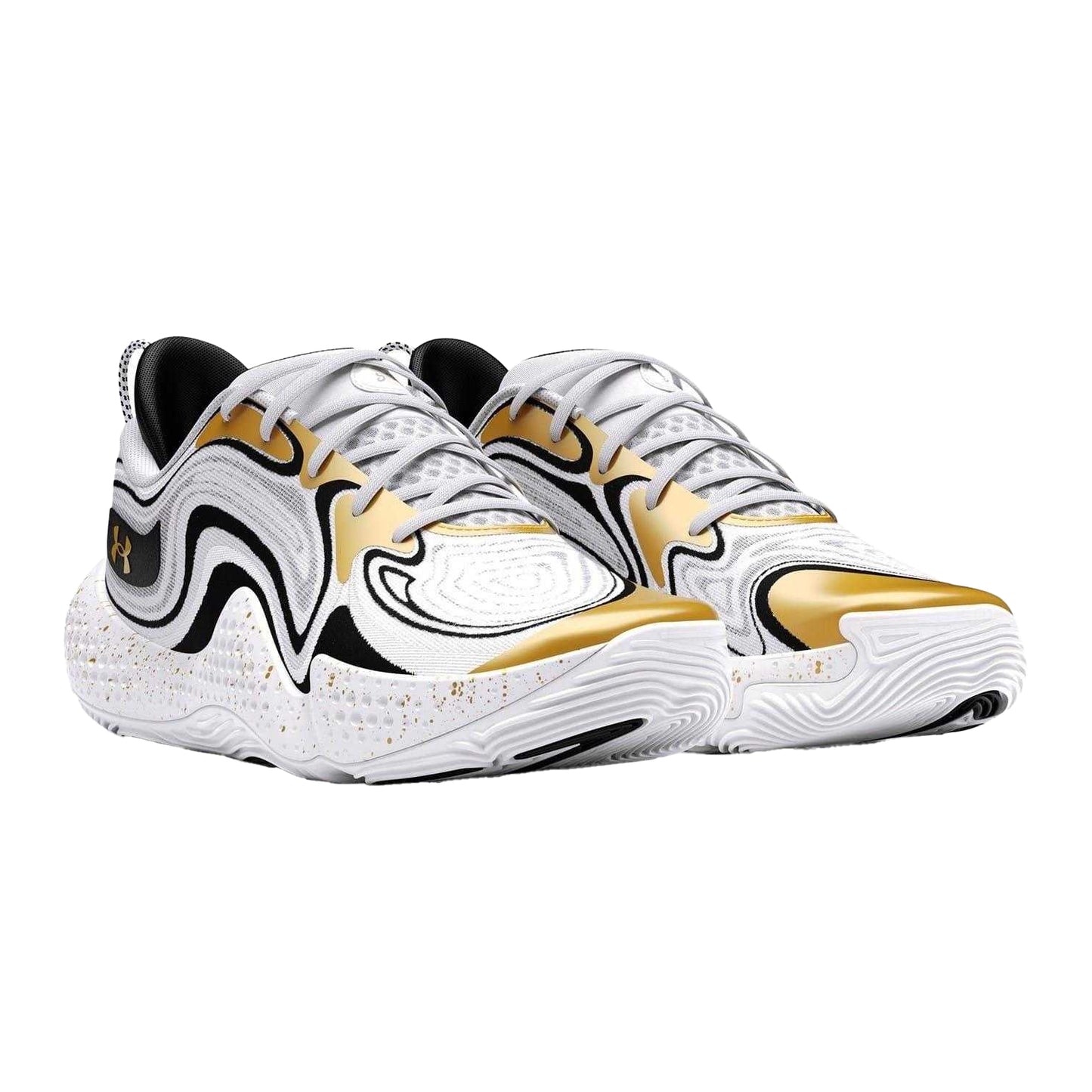 White - Pack Shot - Under Armour Mens Spawn 6 Leather Basketball Basketball Shoes